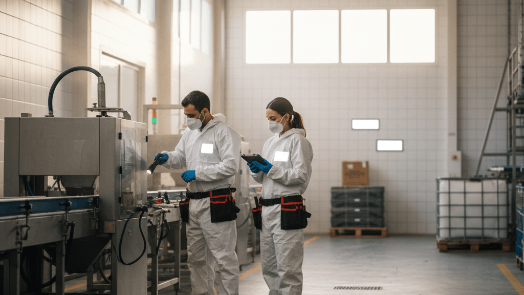 Equipo de Control de plagas Murcia profesional asistiendo a una inspección sanitaria